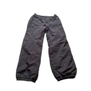 Obermeyer Mens Large Black Insulated Ski Snow Pants Elastic Waist 34x31 Fair